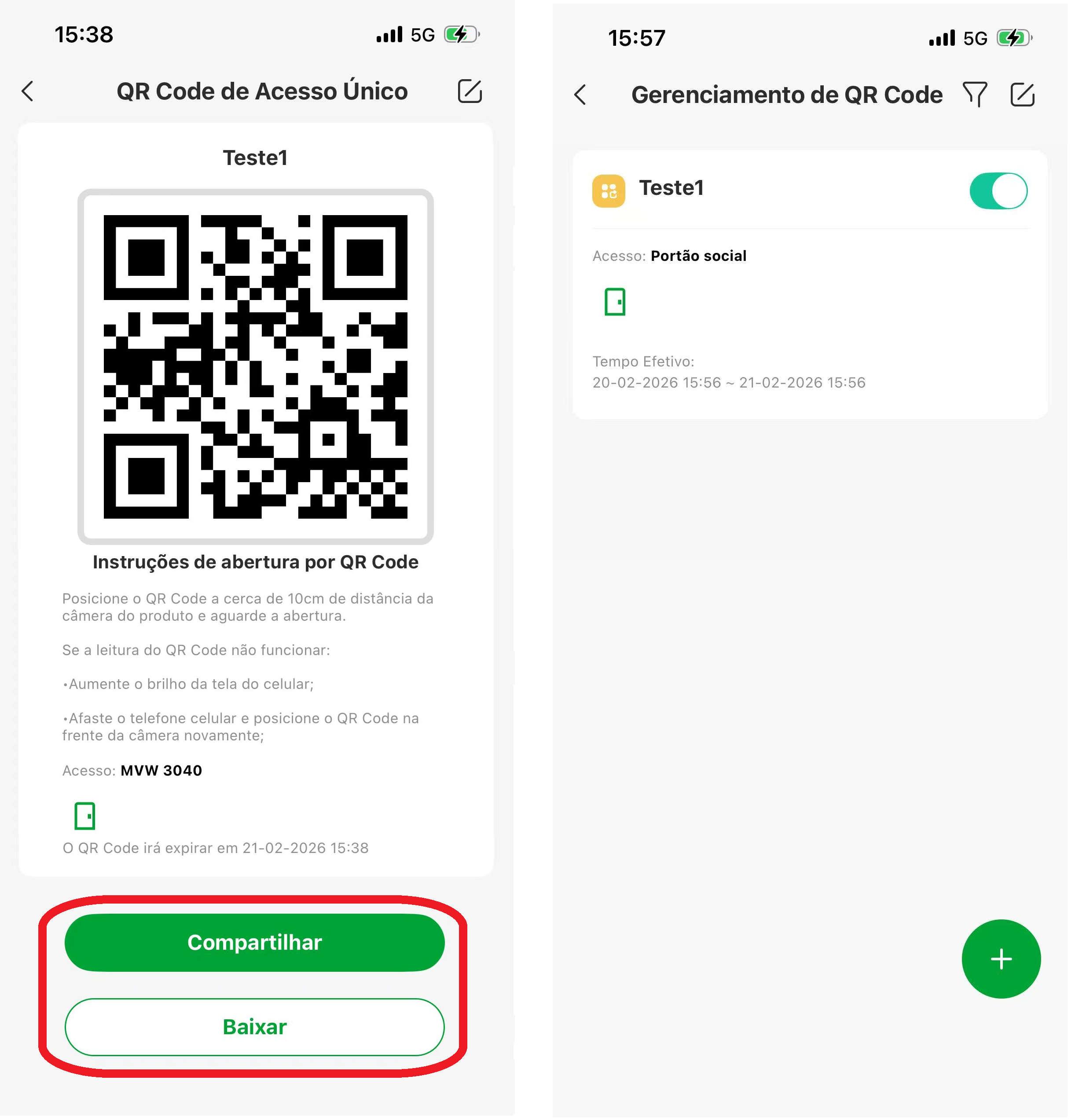 QR Code de Acesso Periódico